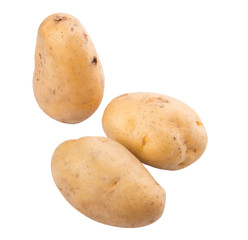 Sweet potato over white background 