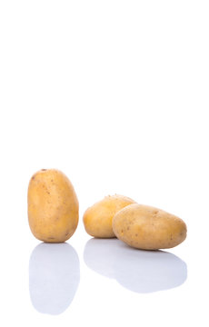 Sweet potato over white background 