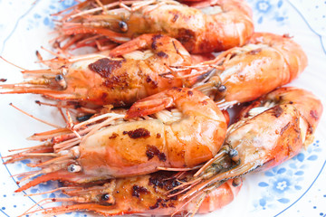 Grilled prawns.