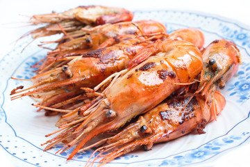 Grilled prawns.