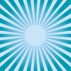 Sunburst style blue  ray abstract background