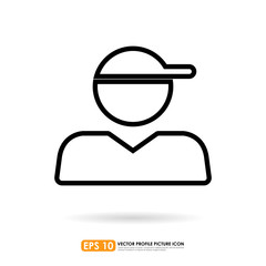 Boy or kid icon can be used as toilet sign, profile picture etc.