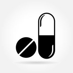 Medicine icon - pills or tablets