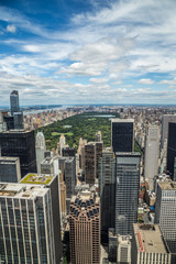 Fototapeta na wymiar New York City Manhattan midtown buildings skyline view