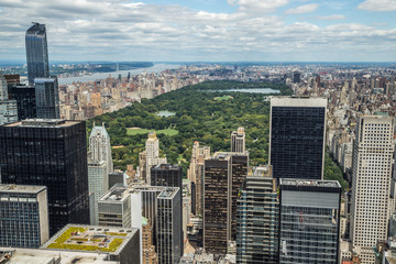 Plakat New York City Manhattan midtown buildings skyline view