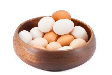 Duck eggs and chicken eggs