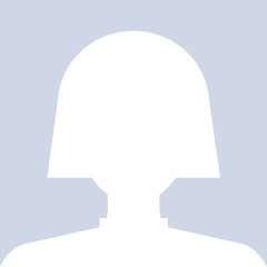 Avatar internet social female profile in white. Vector