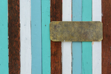 signboard frame on vintage wood background