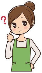 疑問を持つ女性