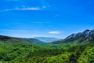 Fototapeta na wymiar Green valley in Croatia, Krk