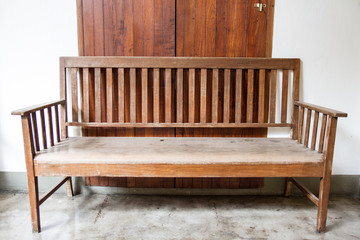 Old wood bench