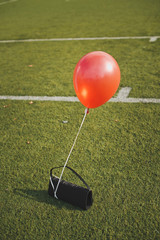 Red balloon.Red balloon.