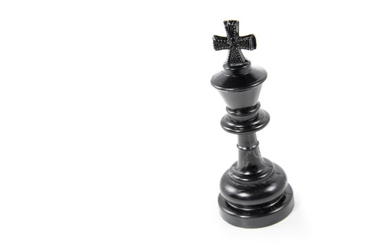 Chess king isolated on white background