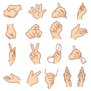 手ポーズ Stock ベクター Adobe Stock