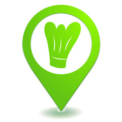 restaurant sur symbole localisation vert