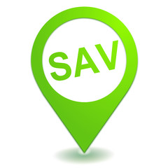 service après vente sur symbole localisation vert