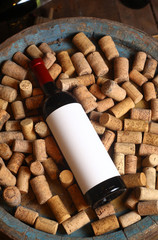 Red wine and corks