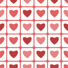 Seamless pattern with hearts for Valentine's Day