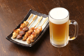 焼鳥とビール