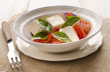 salad with tomato and olive oil