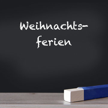 weihnachtsferien tafel