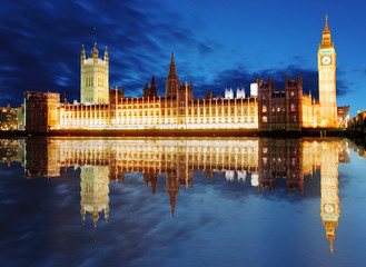 Obraz premium Houses of parliament - Big ben, england, UK