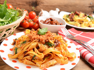 pasta with red pesto