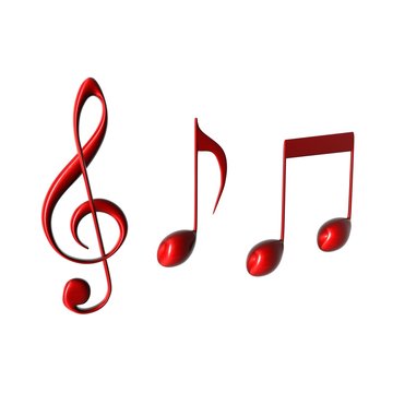 muziek noten en g-sleutel