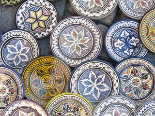 Sale of ceramic, typical of Morocco.