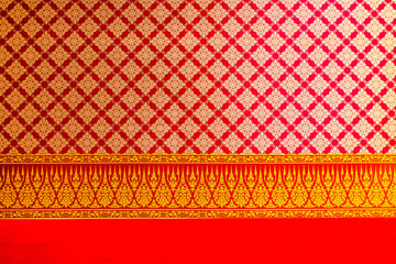 Thai flowers  painting and pattern on the ceiling