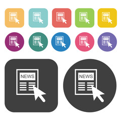 Newspaper icons set.  Illustration eps10