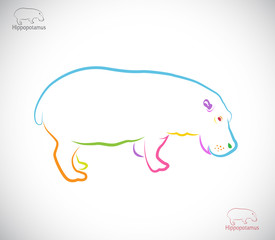 Vector image of an hippopotamus