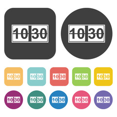 Clocks, time icons set.  Illustration eps10