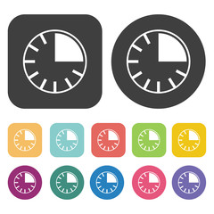 Clocks, time icons set.  Illustration eps10