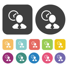 Business time icons set.  Illustration eps10