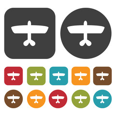 Airplanes icons set.  Illustration eps10