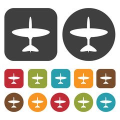 Airplanes icons set.  Illustration eps10