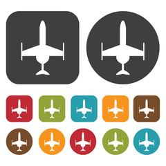 Airplanes icons set.  Illustration eps10