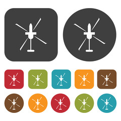 Airplanes icons set.  Illustration eps10