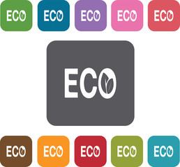 Ecology Icons set. Illustration eps10