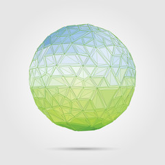 Vector. Abstract 3D geometric illustration.