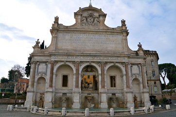 Fototapeta na wymiar Fontana dell' Acqua Paola, dedicated to Pope Paulus V, Rome