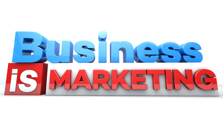 3D words Business is marketing