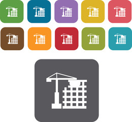 House Building Icons Set. Illustration eps10