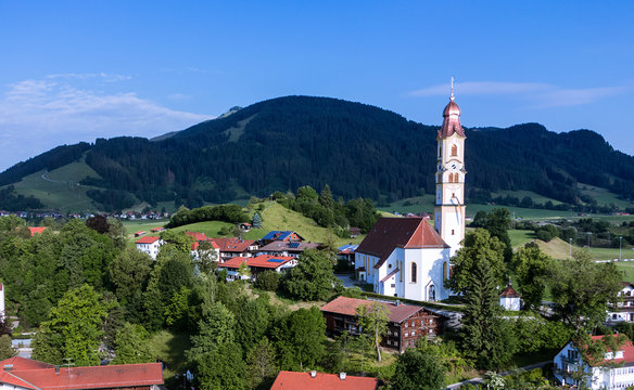 Panorama-Luftaufnahme Pfronten im Allg&auml;u