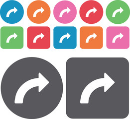 Arrow sign icon set. Illustration eps10