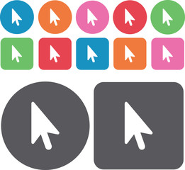 Arrow sign icon set. Illustration eps10