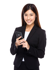Asian businesswoman use cellphone