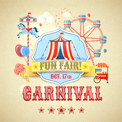 Vintage carnival poster