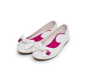 Ballet shoes isolated on the white